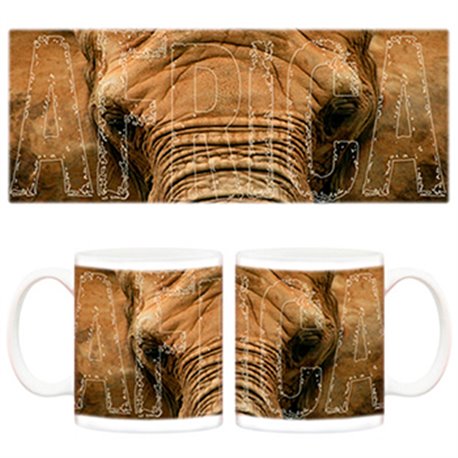 Taza África elefante salvaje