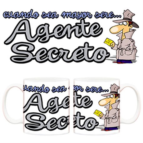 Taza Cuando sea mayor seré agente secreto