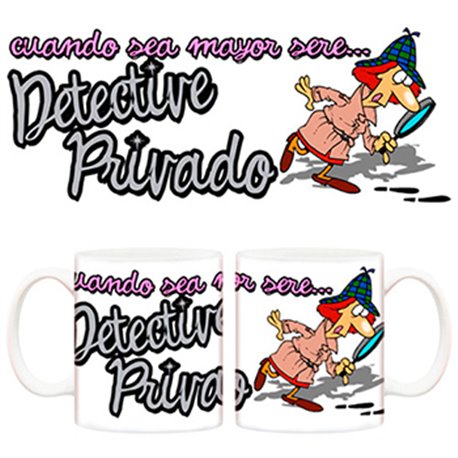 Taza Cuando sea mayor seré detective privado mujer