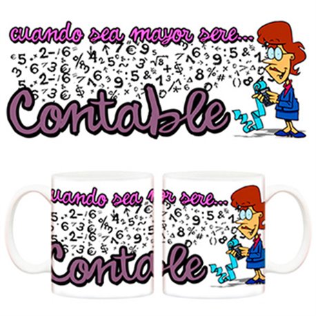 Taza Cuando sea mayor seré contable
