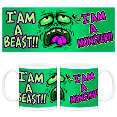 Taza Soy una bestia soy un monstuo verde