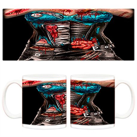 Taza traje guerrera zombie