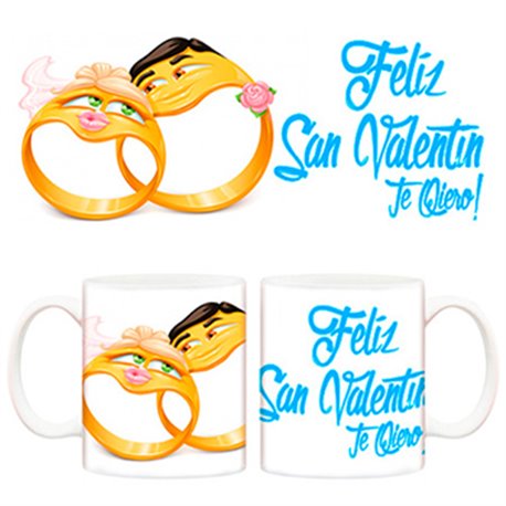 Taza Feliz San Valentín amor enamorados