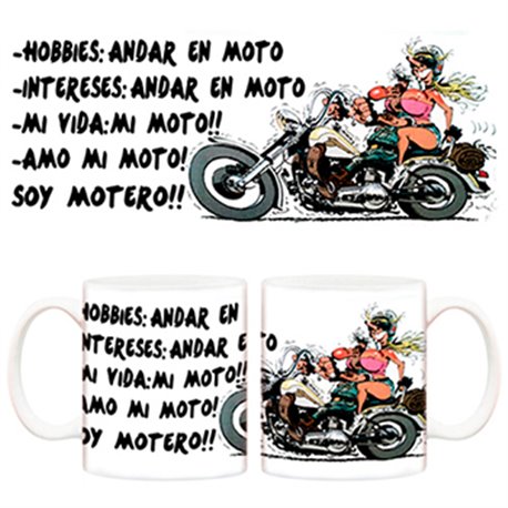 Taza de Motero pasión motos