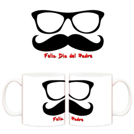 Taza Feliz día del Padre bigote