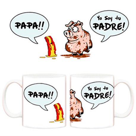 Taza Papa yo soy tu Padre tocino bacon cerdo