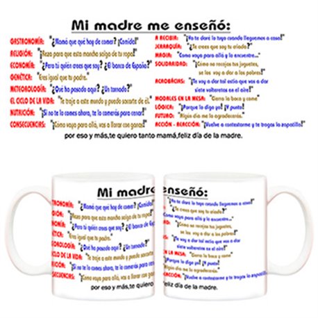 Taza mi madre me enseñó
