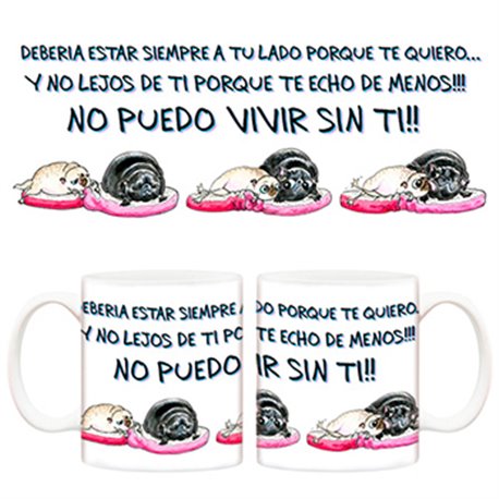 Taza para novio Deberia estar siempre a tu lado porque te quiero