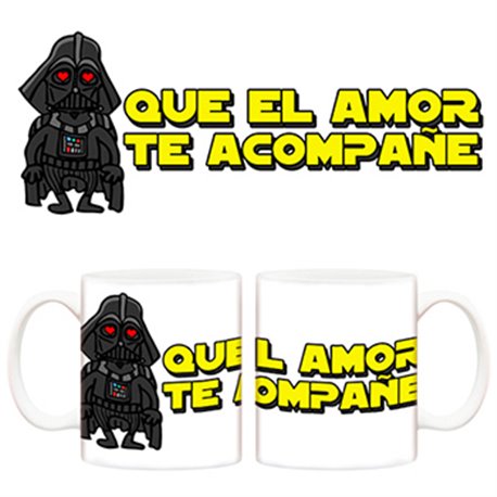 Taza para mi novio Star Wars, Darth Vader, Que el amor te acompañe