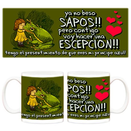 Taza para mi novio Ya no beso sapos