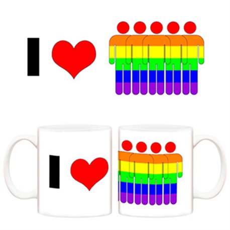 Taza de amor gays chicos San Valentín Orgullo Gay LGBT