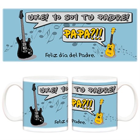 Taza guitarras Uke! Yo soy tu padre! Feliz día del padre