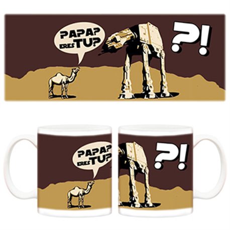 Taza Día del padre Star Wars AT-AT y camello papa eres tu