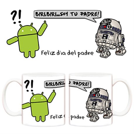 Taza Día del padre Star Wars R2-D2 y Android