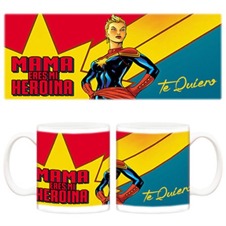 Taza Día de la madre Mama eres mi heroína