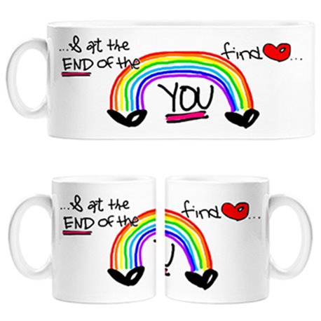Taza arcoíris regalo pareja gay