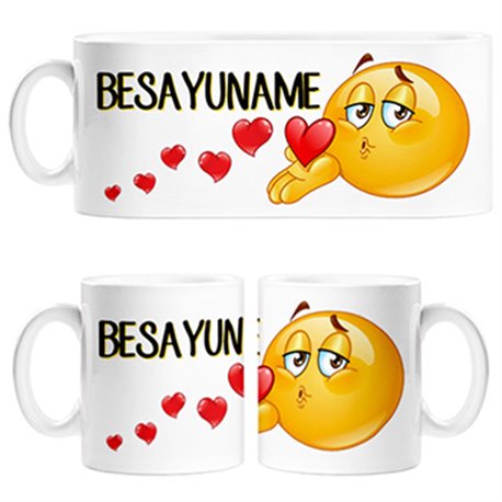 Taza besayuname amor San Valentín enamorado