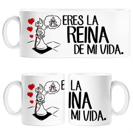 Taza eres la reina de mi vida regalo para novia