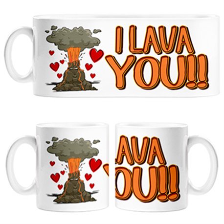 Taza regalo amor San Valentín divertido I Lava You
