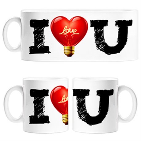 Taza I Love You bombilla