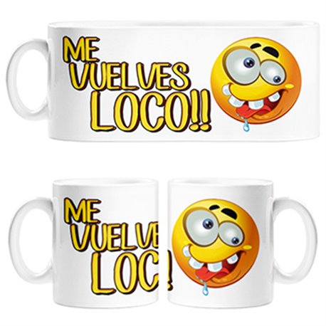 Taza de amor para chico me vuelves loco