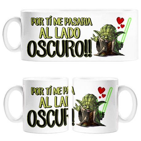 Taza Star Wars para friki enamorado por ti mne pasaría al lado oscuro