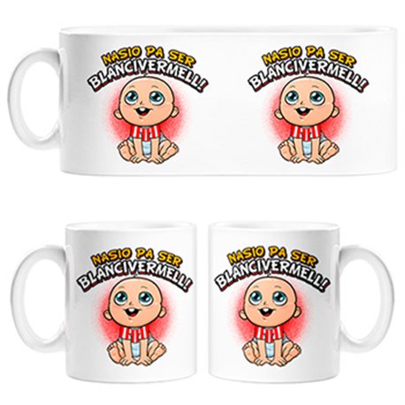 Tazas nacido para ser Blanc i Vermell Girona fútbol
