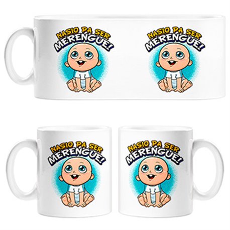 Tazas nacido para ser Merengue Madrid fútbol