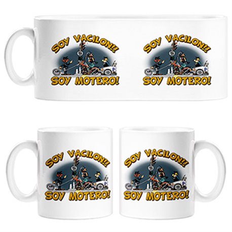 Taza Soy vacilón soy motero