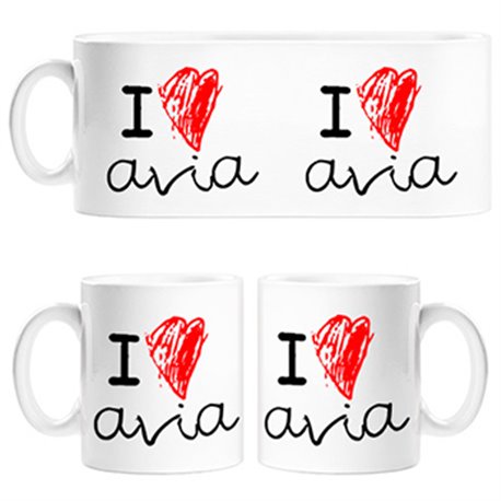 Taza I Love avia