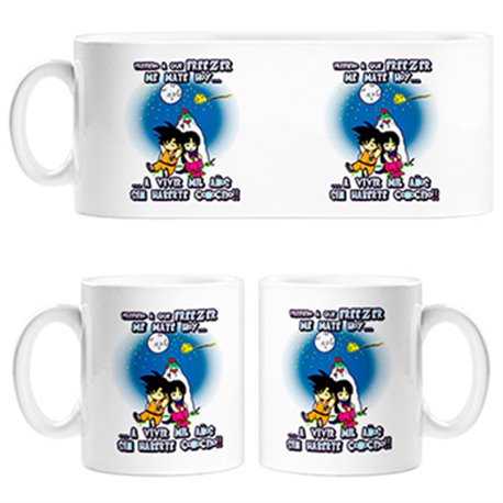 Taza Dragon Ball prefiero a que Freezer me mate hoy a vivir mil años sin haberte conocido