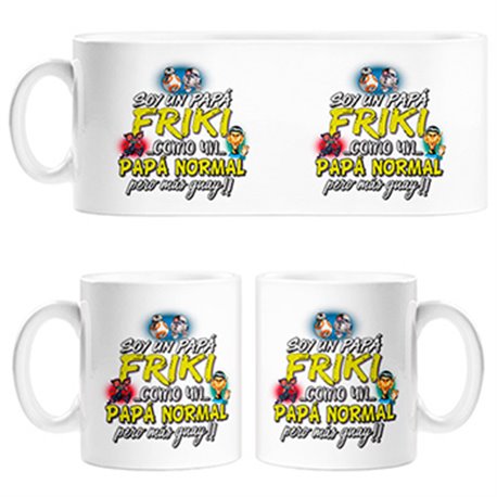 Taza soy un papá Friki como un papá normal pero más guay