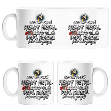 Taza soy un papá Heavy Metal como un papá normal pero más guay