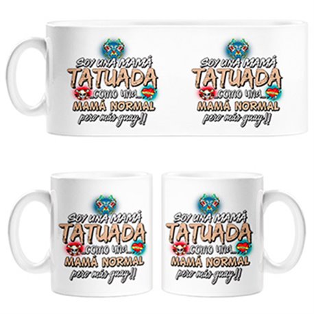 Taza soy una mamá tatuada guay