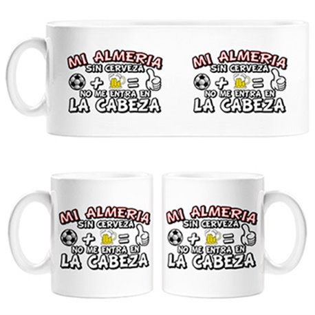 Taza Mi Almería sin Cerveza no me entra en la cabeza