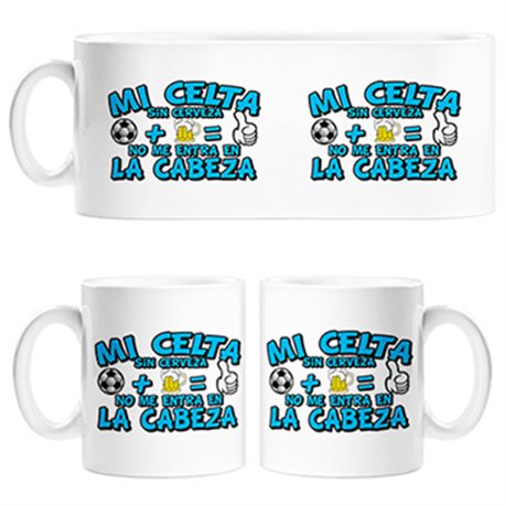 Taza Mi Celta sin Cerveza no me entra en la cabeza