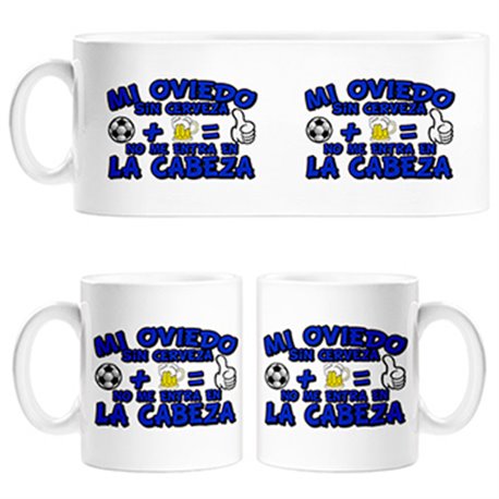 Taza Mi Oviedo sin Cerveza no me entra en la cabeza