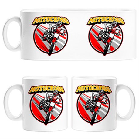 Taza Motocross salto gas a tope