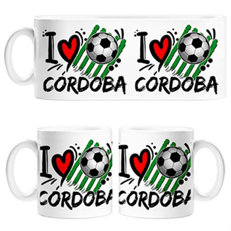 Taza I Love Córdoba fútbol
