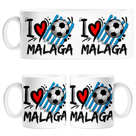 Taza I Love Málaga fútbol