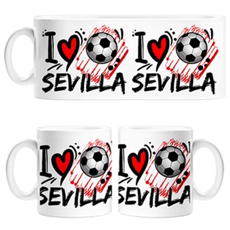 Taza I Love Sevilla fútbol