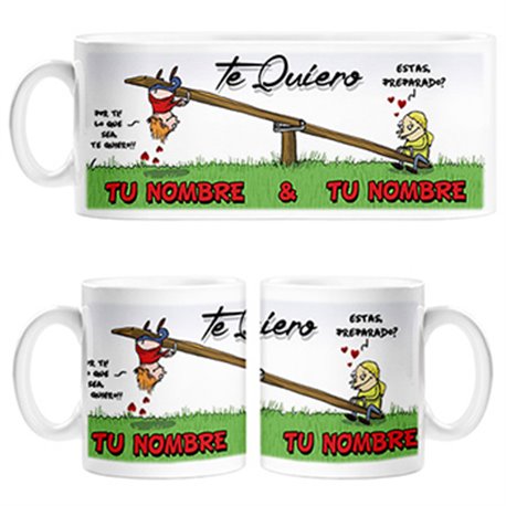 Taza por ti lo que sea te quiero personalizable con nombre
