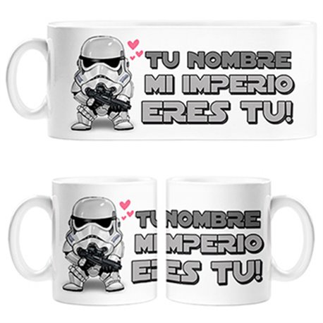 Taza Star Wars mi imperio eres tu personalizable con nombre