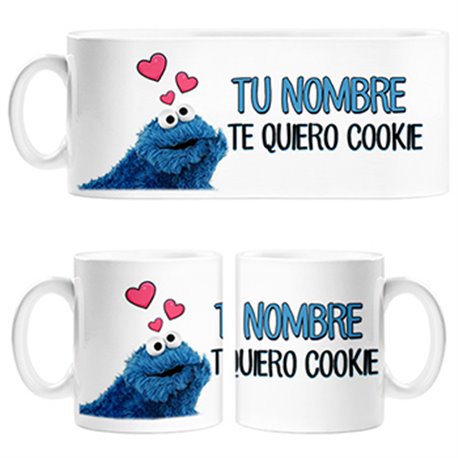 Taza te quiero Cookie personalizable con nombre