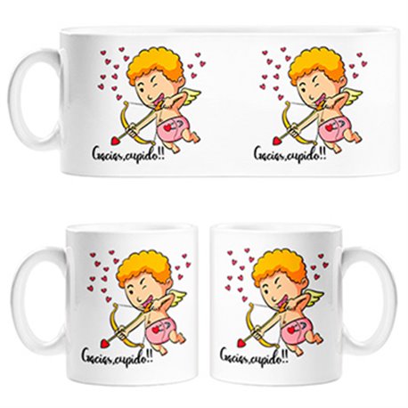 Taza gracias Cupido San Valentín día de los enamorados