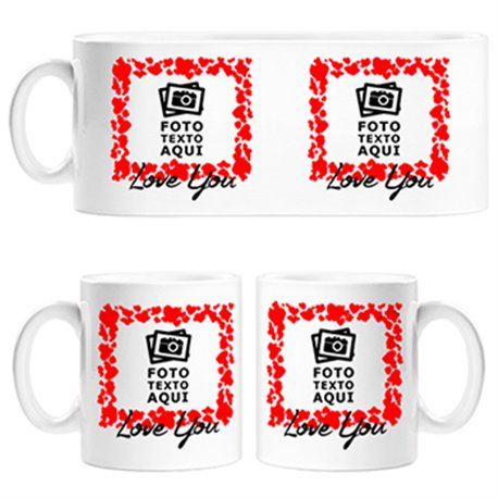 Taza personalizada con foto I Love You