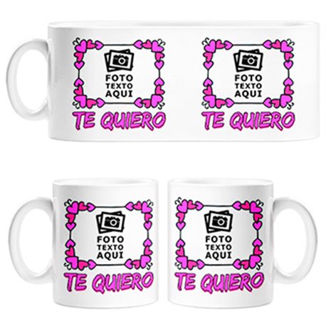 Taza personalizada con foto te quiero