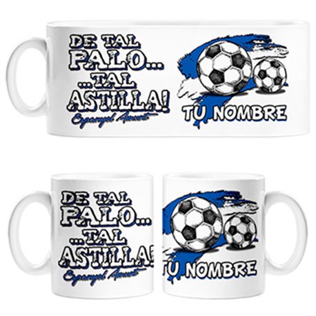 Taza de tal palo tal astilla Espanyol personalizable con nombre