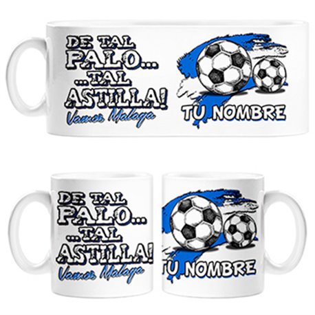 Taza de tal palo tal astilla Málaga personalizable con nombre