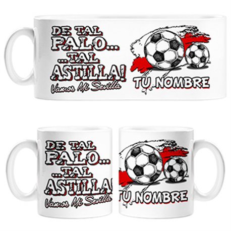 Taza de tal palo tal astilla vamos mi Sevilla personalizable con nombre